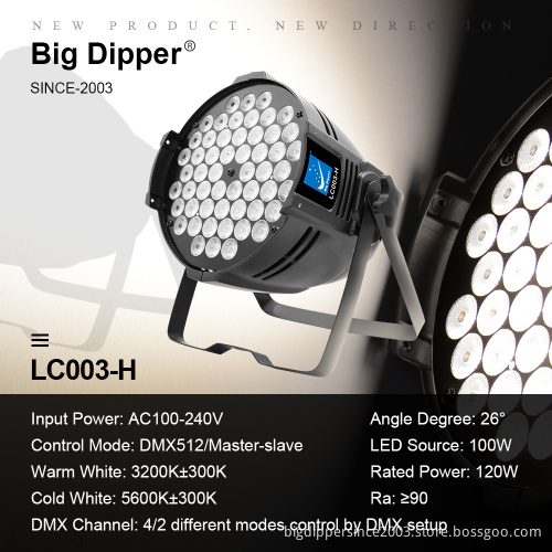 Big Dipper Betopper SevenStars New arrival LC003-H warm white+Cold White LED Par Light stage led light